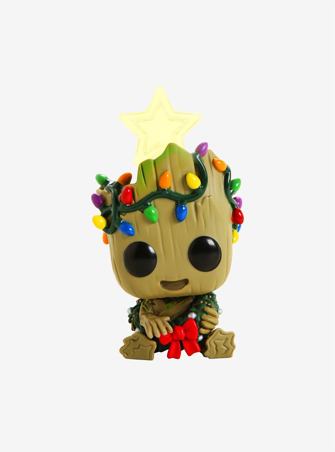 Groot Funko POP Marvel Holiday Bobblehead Christmas Lights and Star