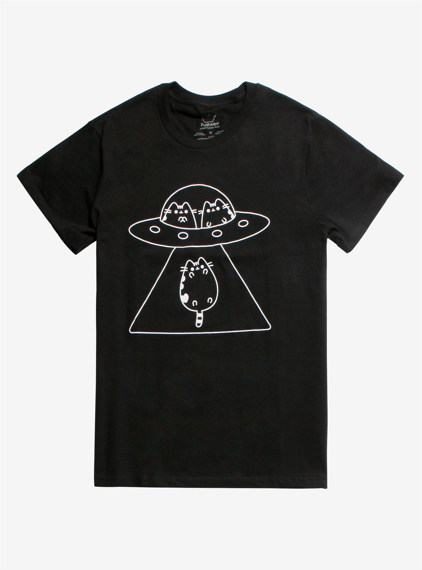 Pusheen Aliens T-Shirt, WHITE, hi-res