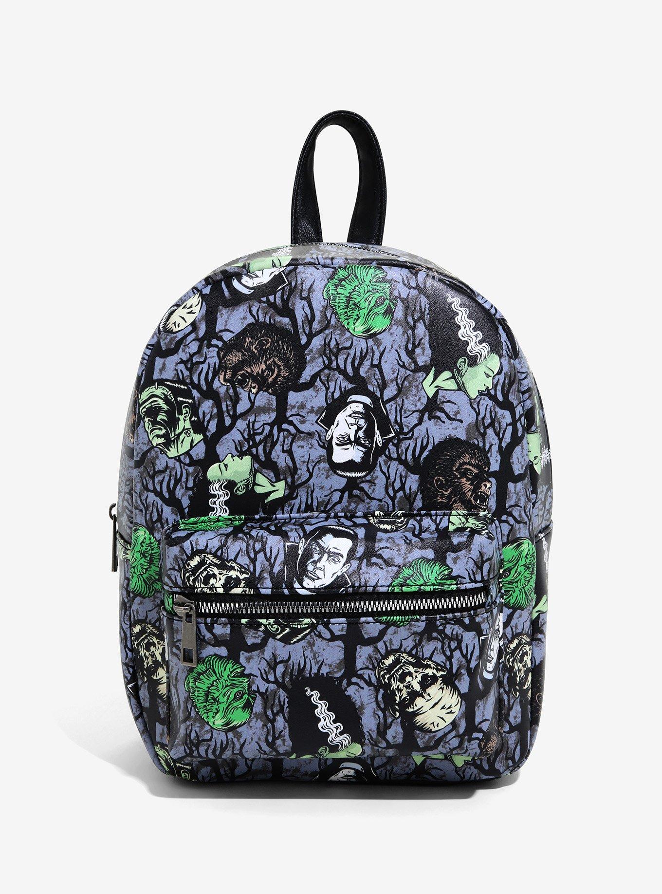 BIOWORLD ~ Universal Monsters Pink Mini Backpack from Hot Topic - NWT! Universal Monsters X Maxx242 Frankenstein & The Bride Of  main image 2
