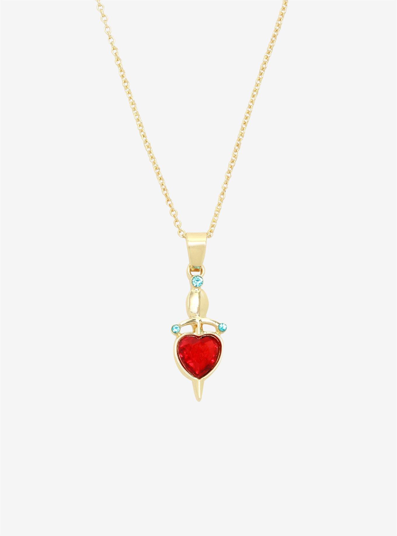 Disney Villains Evil Queen Dagger Heart Necklace, , hi-res