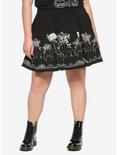 Beetlejuice Glow-In-The-Dark Graveyard Skater Skirt Plus Size, BLACK, hi-res