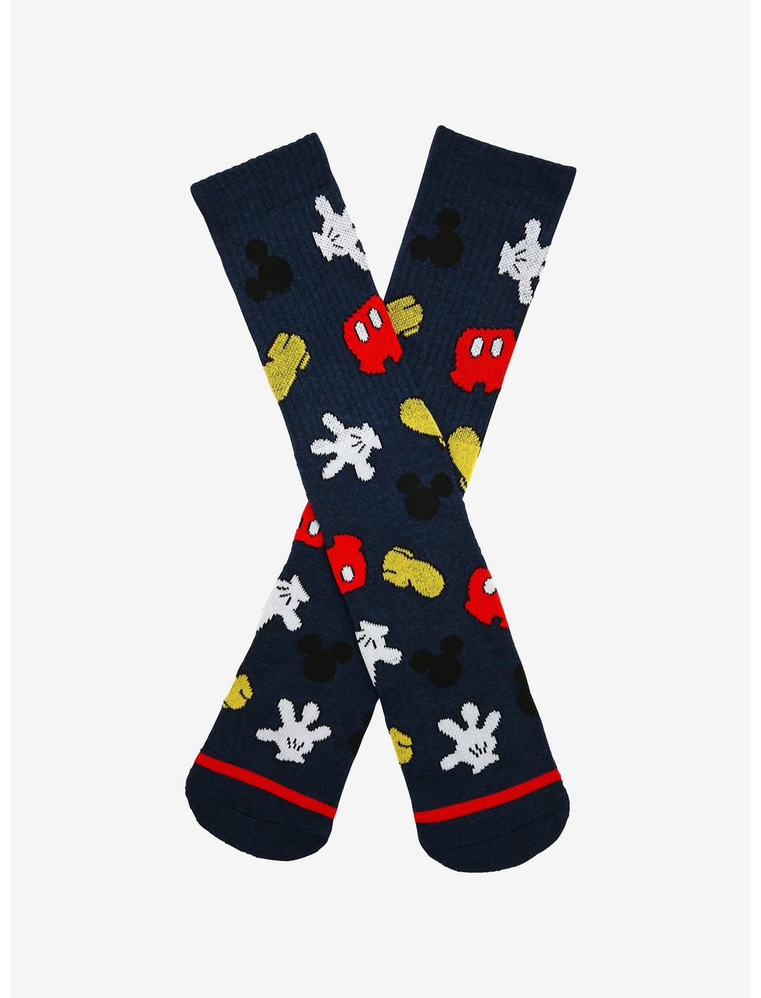 Disney Mickey Mouse Outfit Crew Socks - BoxLunch Exclusive, , hi-res