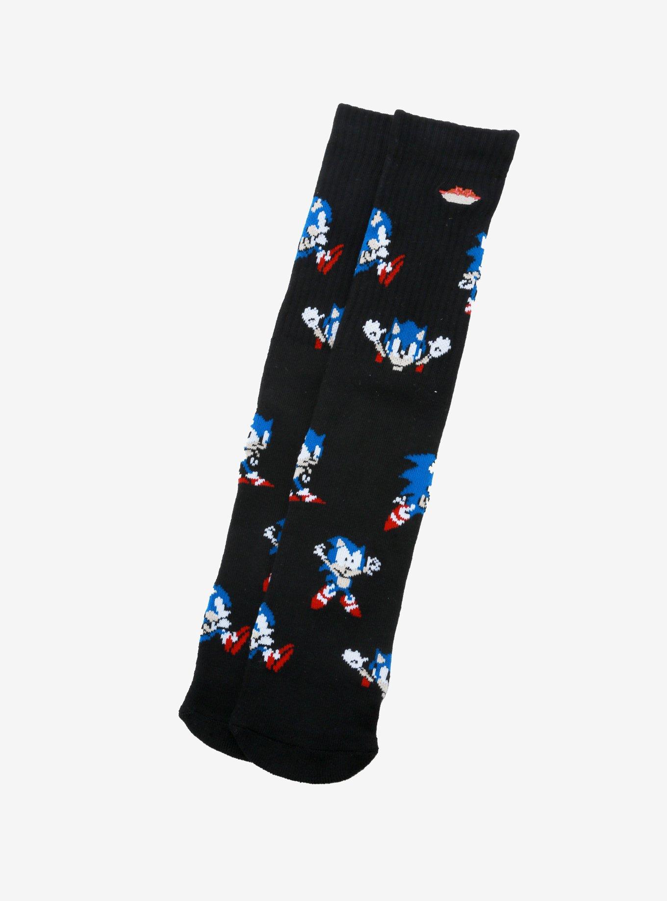 Sonic the Hedgehog Allover Print Crew Socks, , hi-res