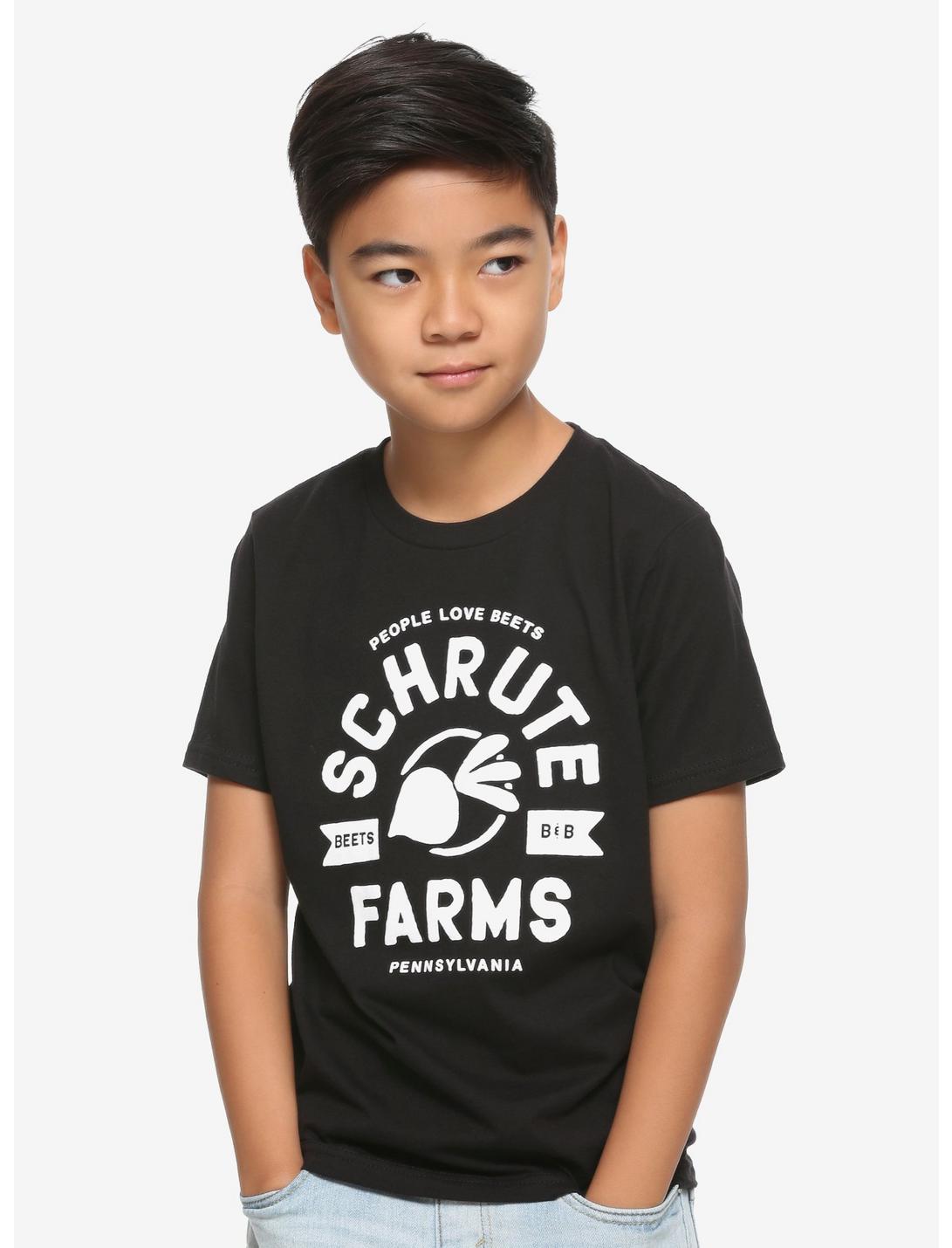 The Office Schrute Farms Youth T-Shirt - BoxLunch Exclusive, BLACK, hi-res