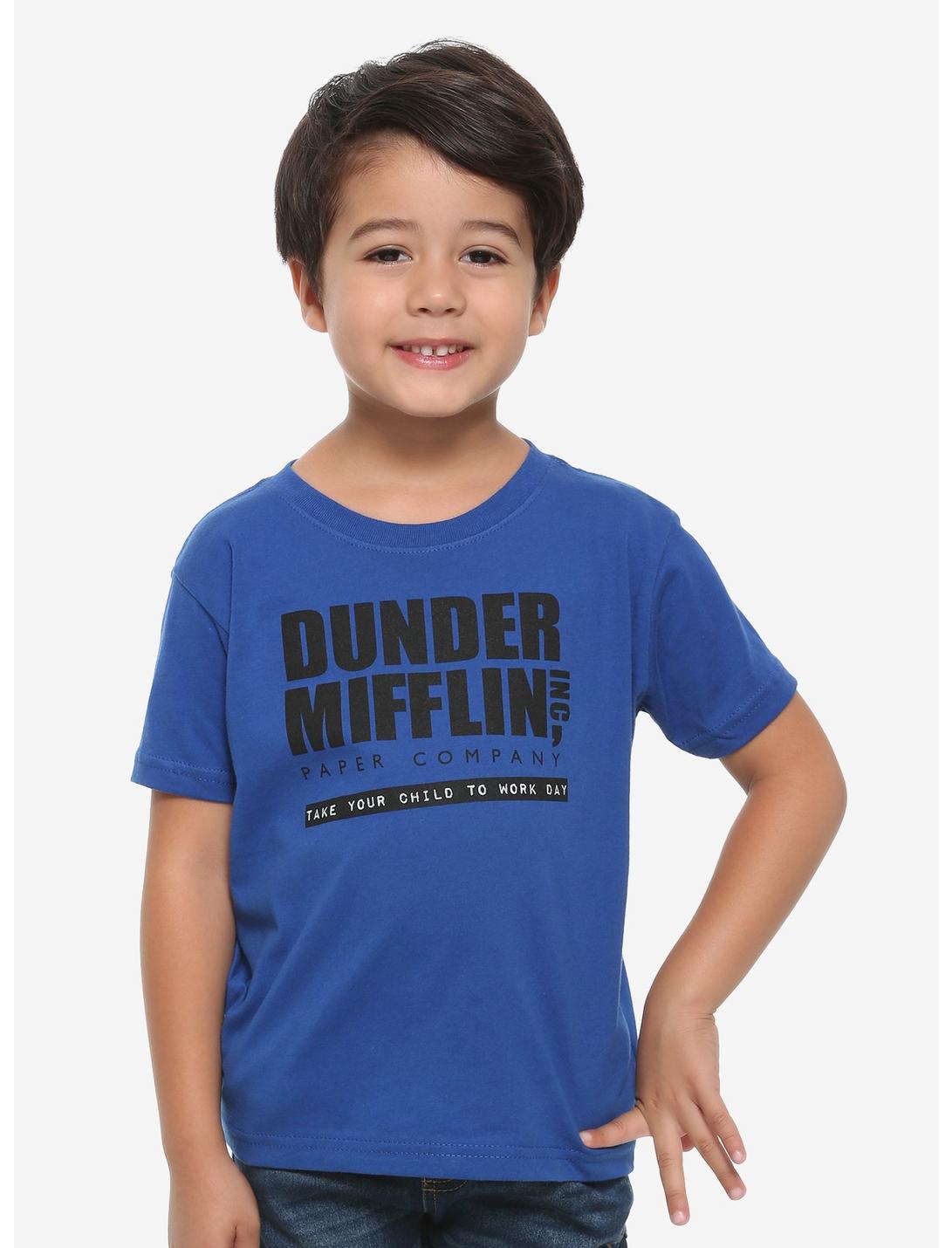 The Office Dunder Mifflin Take Your Child to Work Day Toddler T-Shirt - BoxLunch Exclusive, BLUE, hi-res