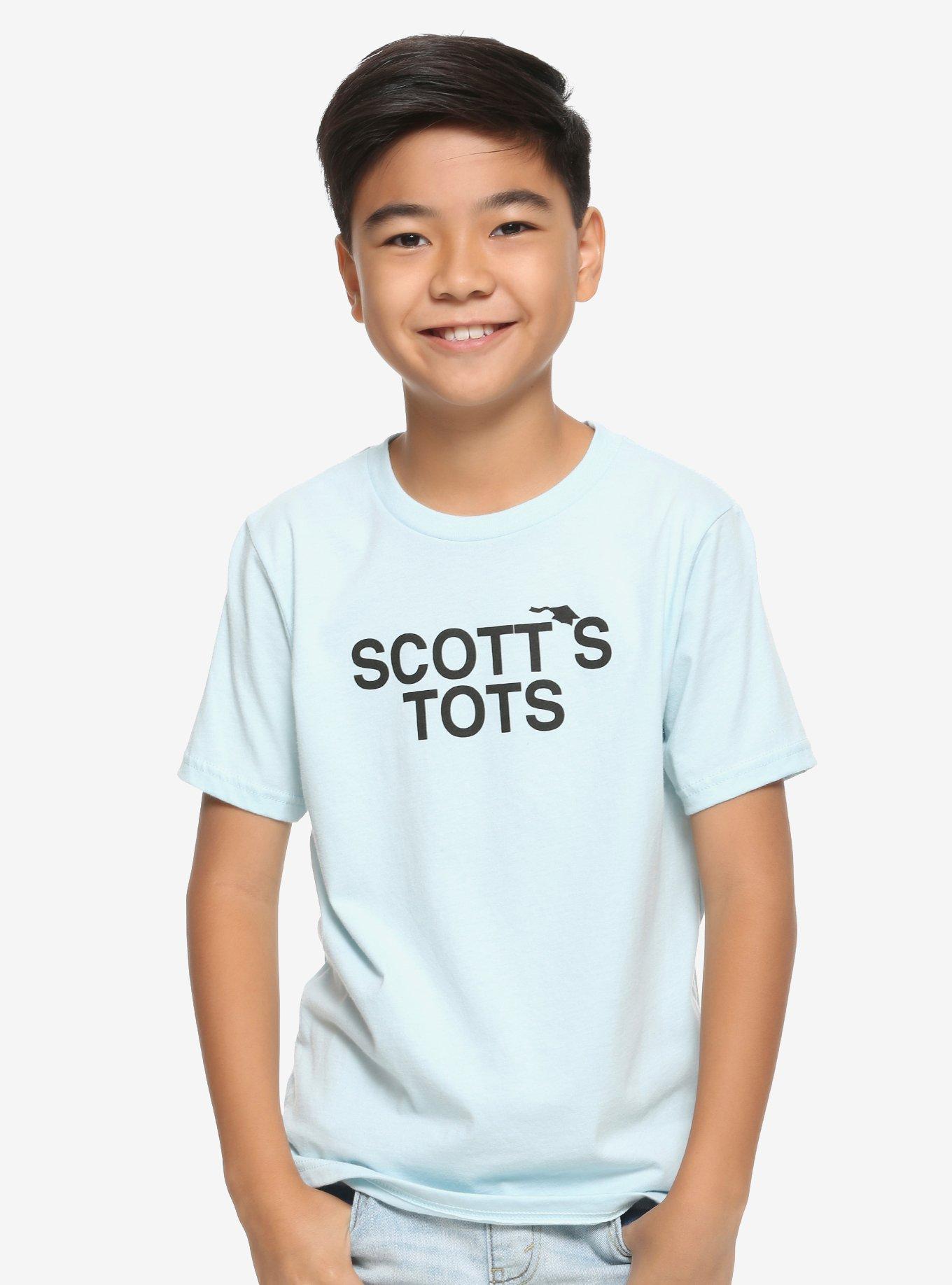 The Office Scott's Tots Youth T-Shirt - BoxLunch Exclusive, BLUE, hi-res