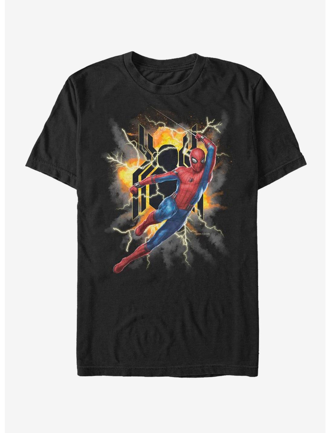 Marvel Spider-Man Far From Home Exploding Spider T-Shirt, BLACK, hi-res