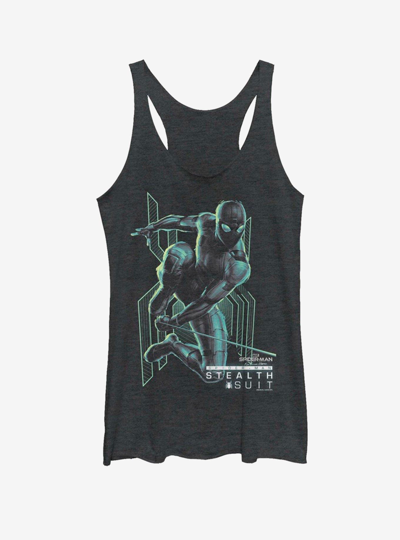 Marvel Spider-Man Far From Home Spider Darkness Womens Tank, BLK HTR, hi-res