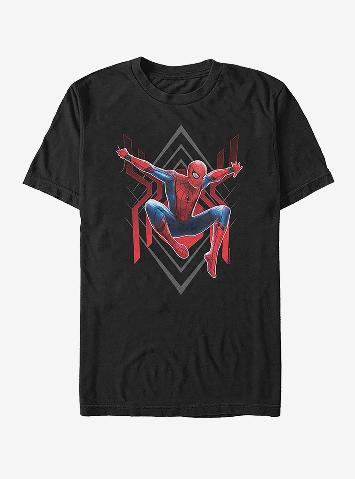 Marvel Spider-Man Far From Home Spider Jump T-Shirt, BLACK, hi-res