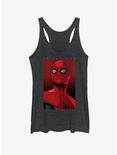 Marvel Spider-Man Far From Home Posterized Spidey Womens Tank, BLK HTR, hi-res