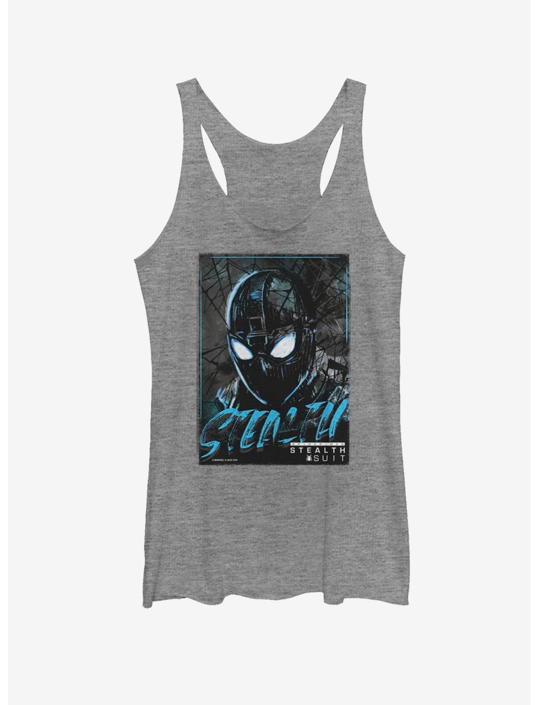 Marvel Spider-Man Far From Home Stealth Paint Womens Tank, GRAY HTR, hi-res