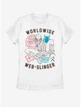 Marvel Spider-Man Far From Home World Wide Web Slinger Vintage Womens T-Shirt, WHITE, hi-res