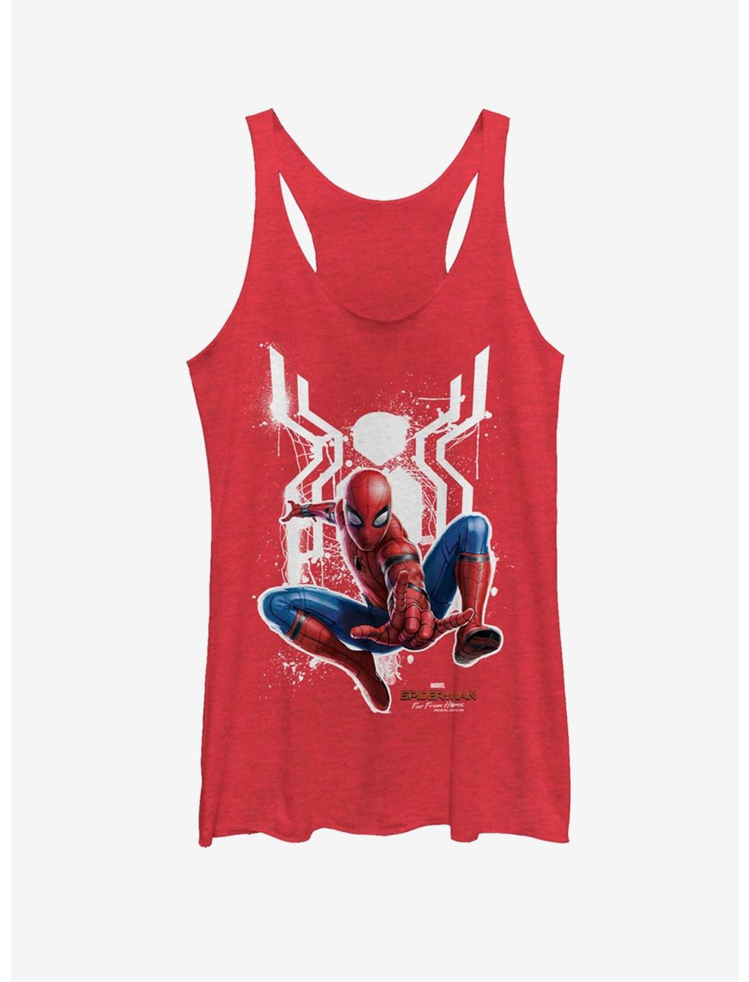 Marvel Spider-Man Far From Home Painted Spider Womens Tank, RED HTR, hi-res
