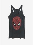 Marvel Spider-Man Far From Home Spider Word Face Womens Tank, BLK HTR, hi-res