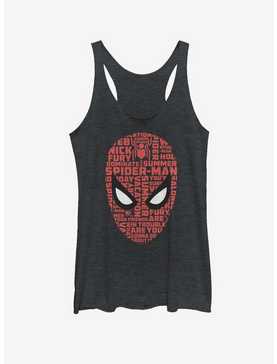 Marvel Spider-Man Far From Home Spider Word Face Womens Tank, , hi-res