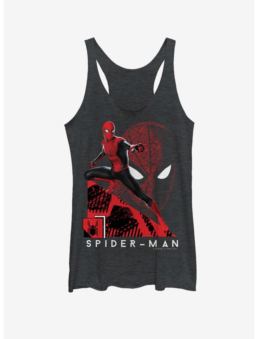 Marvel Spider-Man Far From Home Tech Spidey Womens Tank, BLK HTR, hi-res