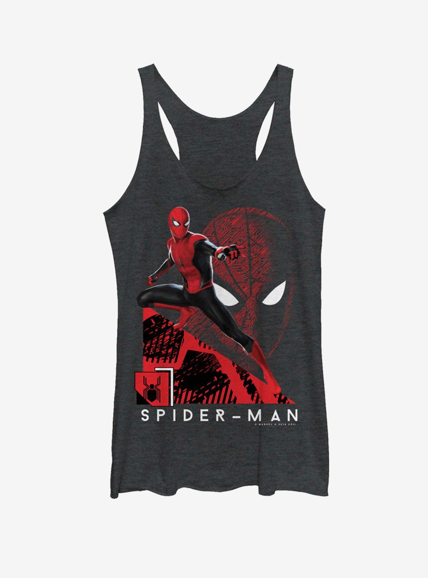 Marvel Spider-Man Far From Home Tech Spidey Womens Tank, BLK HTR, hi-res