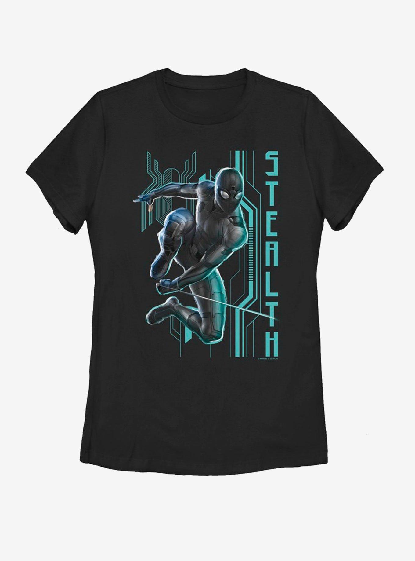 Marvel Spider-Man Far From Home Stealth Jumper Womens T-Shirt, BLACK, hi-res