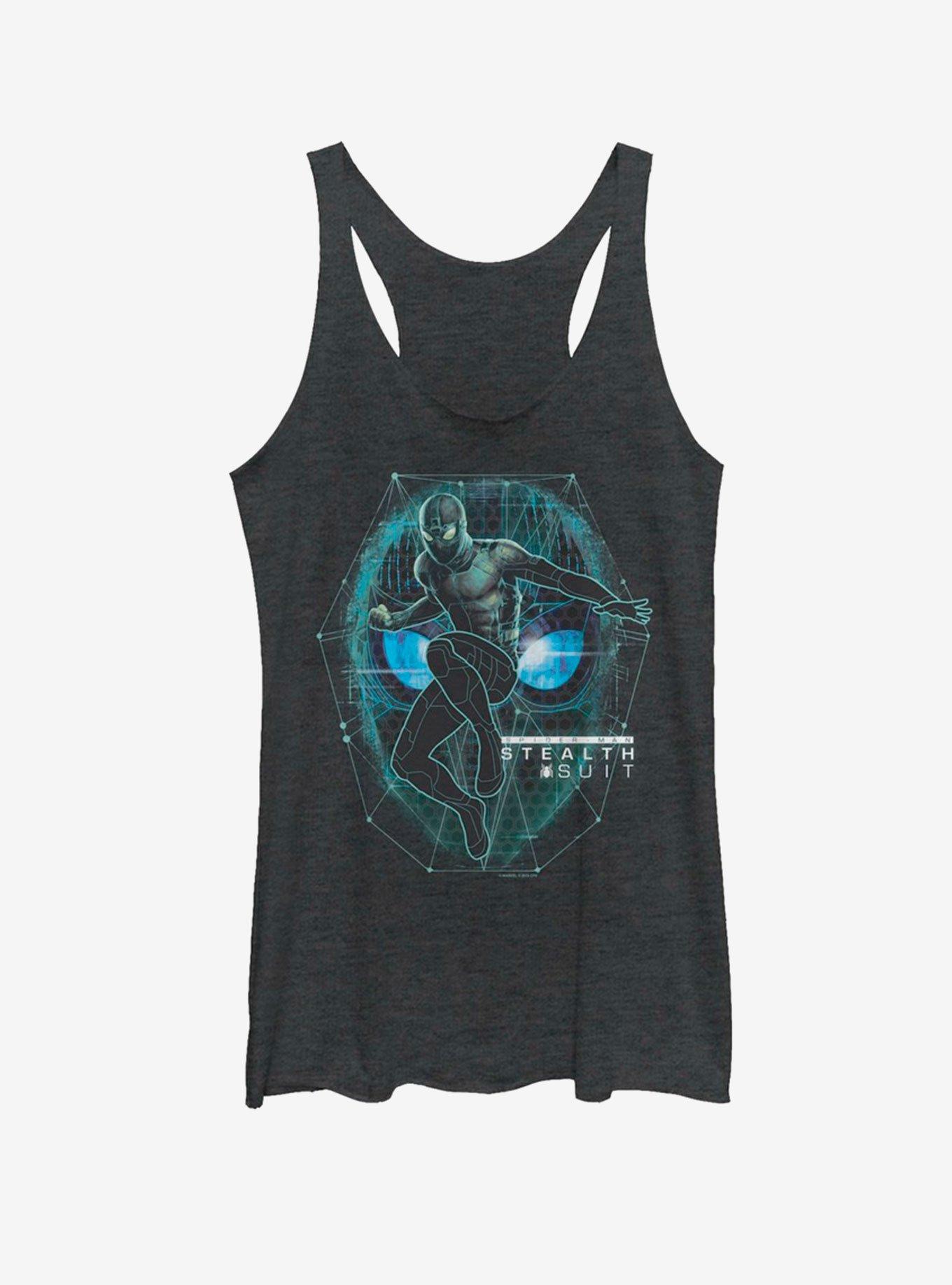 Marvel Spider-Man Far From Home Stealth suit Womens Tank - BLACK | BoxLunch