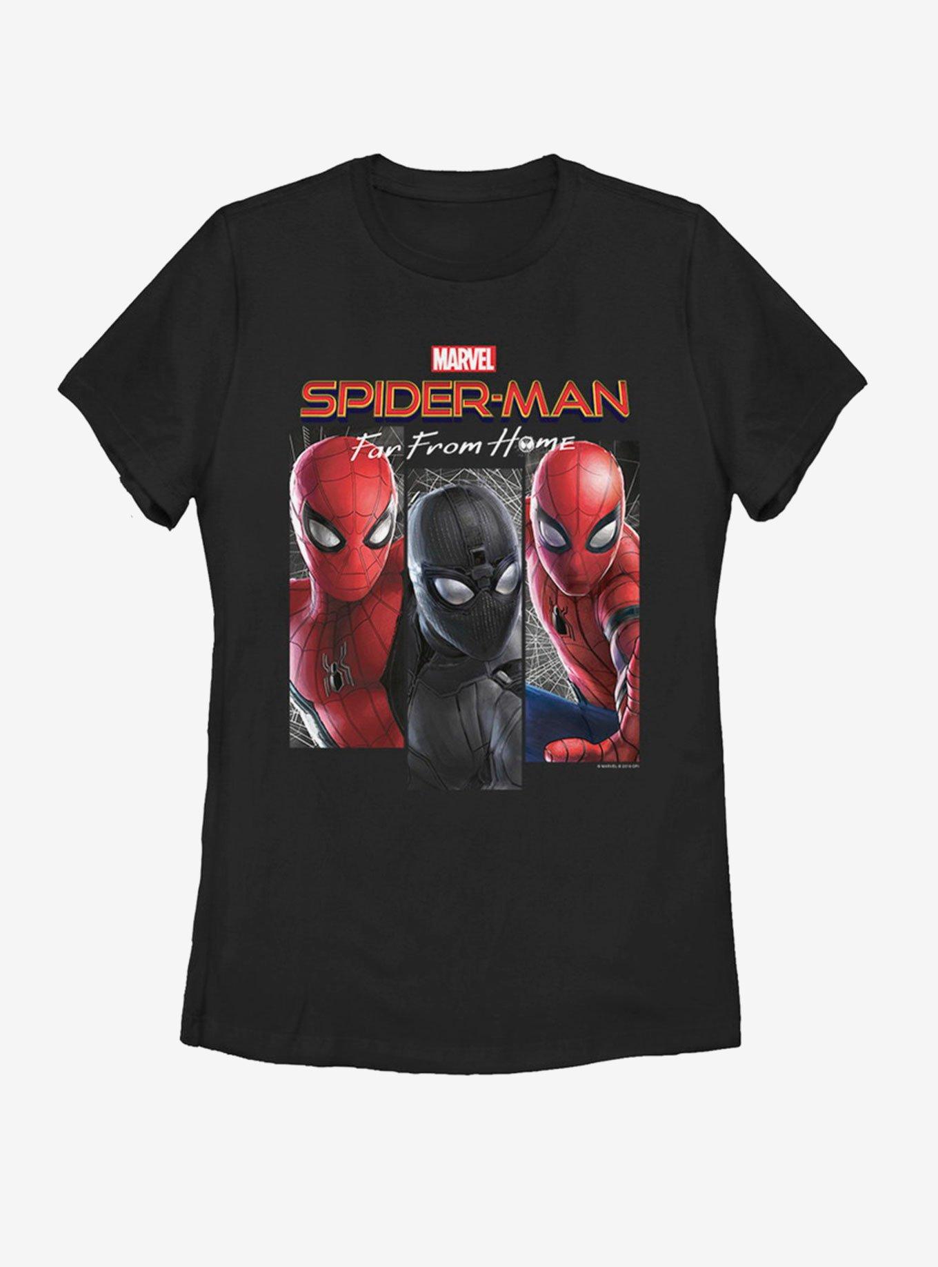 Marvel Spider-Man Far From Home Spider Panel Womens T-Shirt, BLACK, hi-res