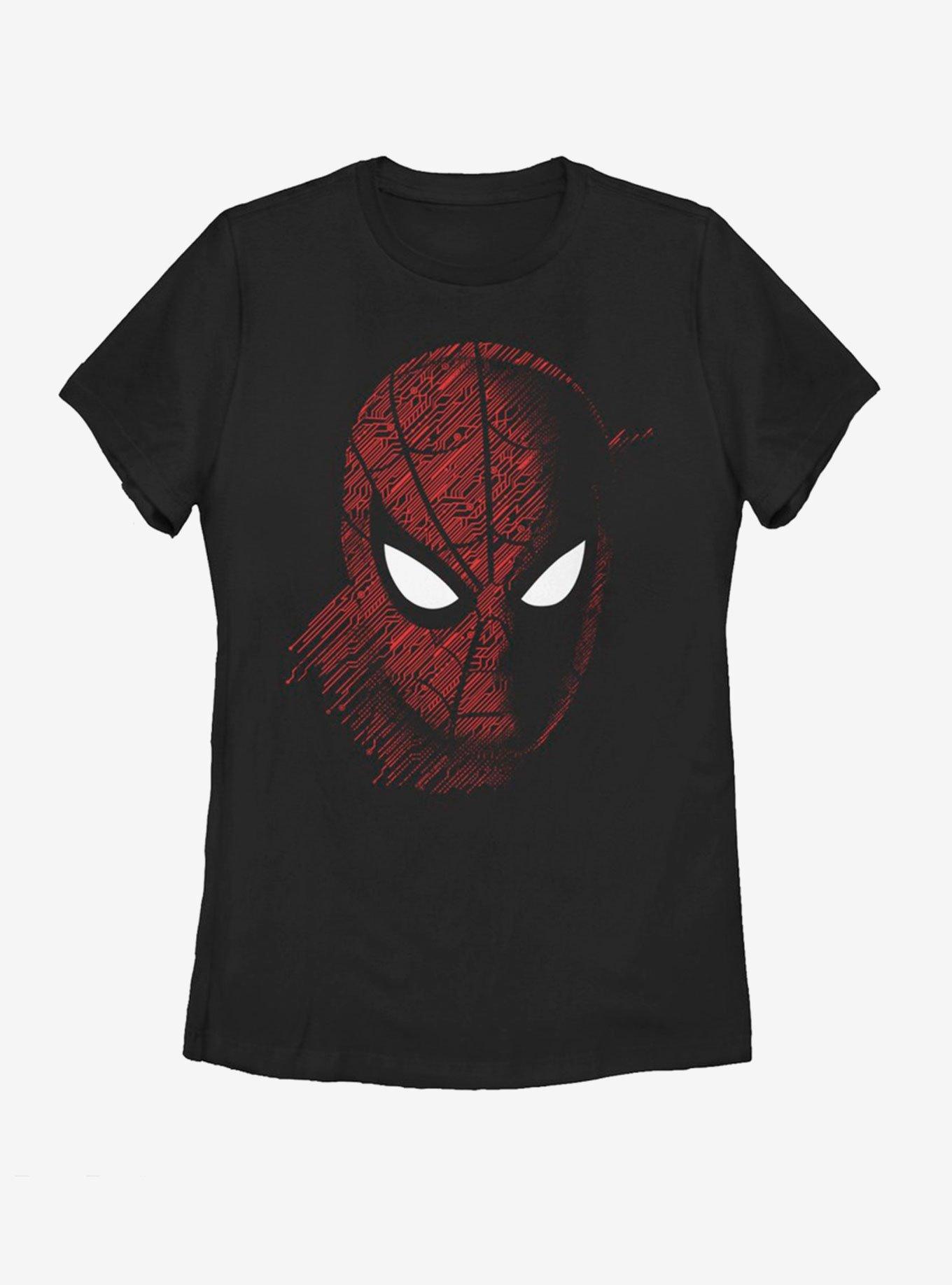 Marvel Spider-Man Far From Home Spidey Tech Portrait Womens T-Shirt, BLACK, hi-res