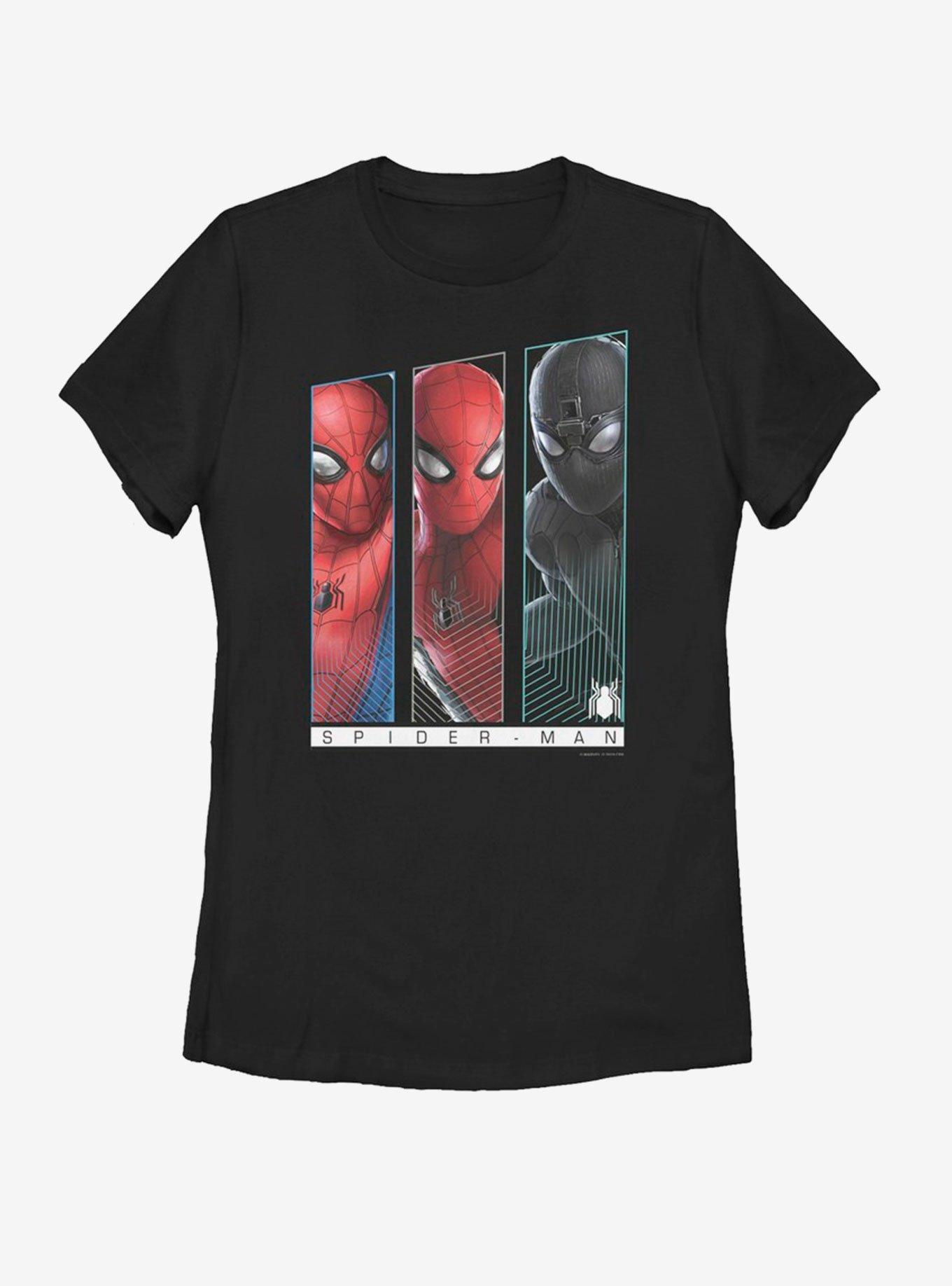 Marvel Spider-Man Far From Home Suit Up Womens T-Shirt, BLACK, hi-res