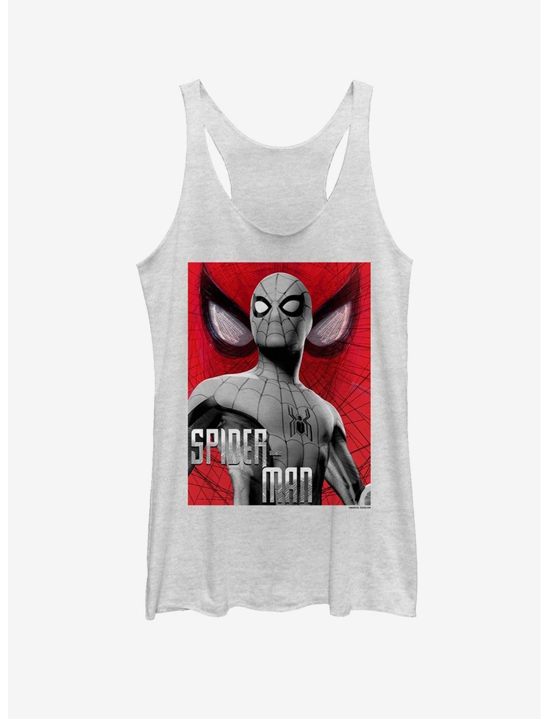 Marvel Spider-Man Far From Home Grey Spider Womens Tank, WHITE HTR, hi-res
