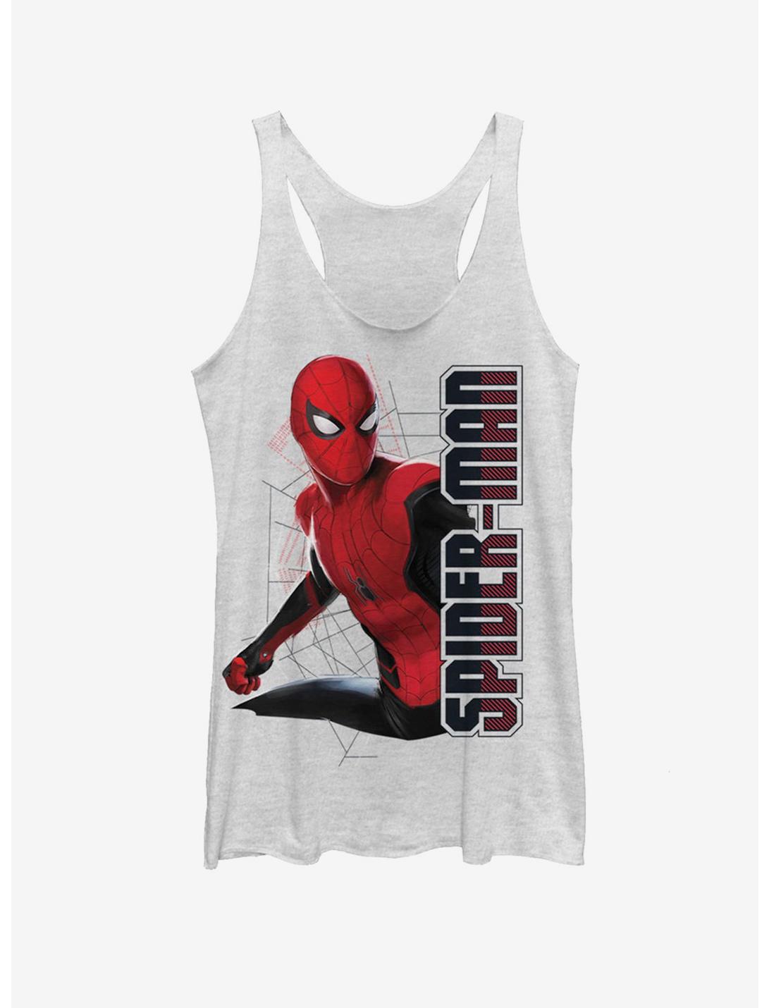Marvel Spider-Man Far From Home Spider Webs Womens Tank, WHITE HTR, hi-res