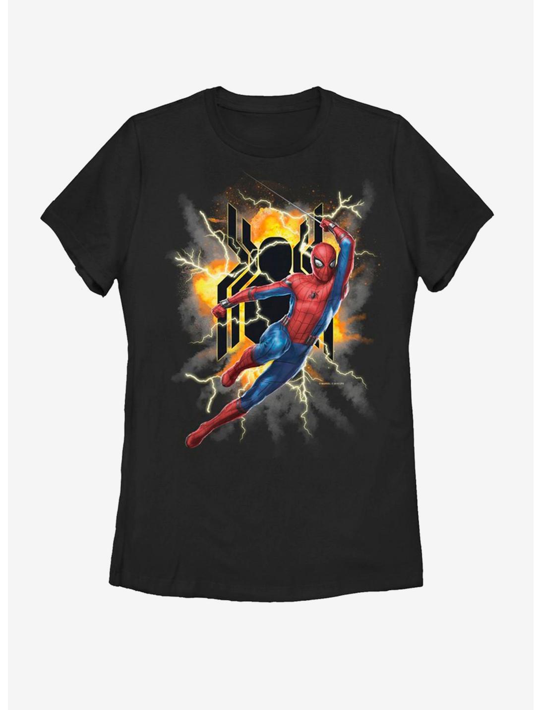 Marvel Spider-Man Far From Home Exploding Spider Womens T-Shirt, BLACK, hi-res