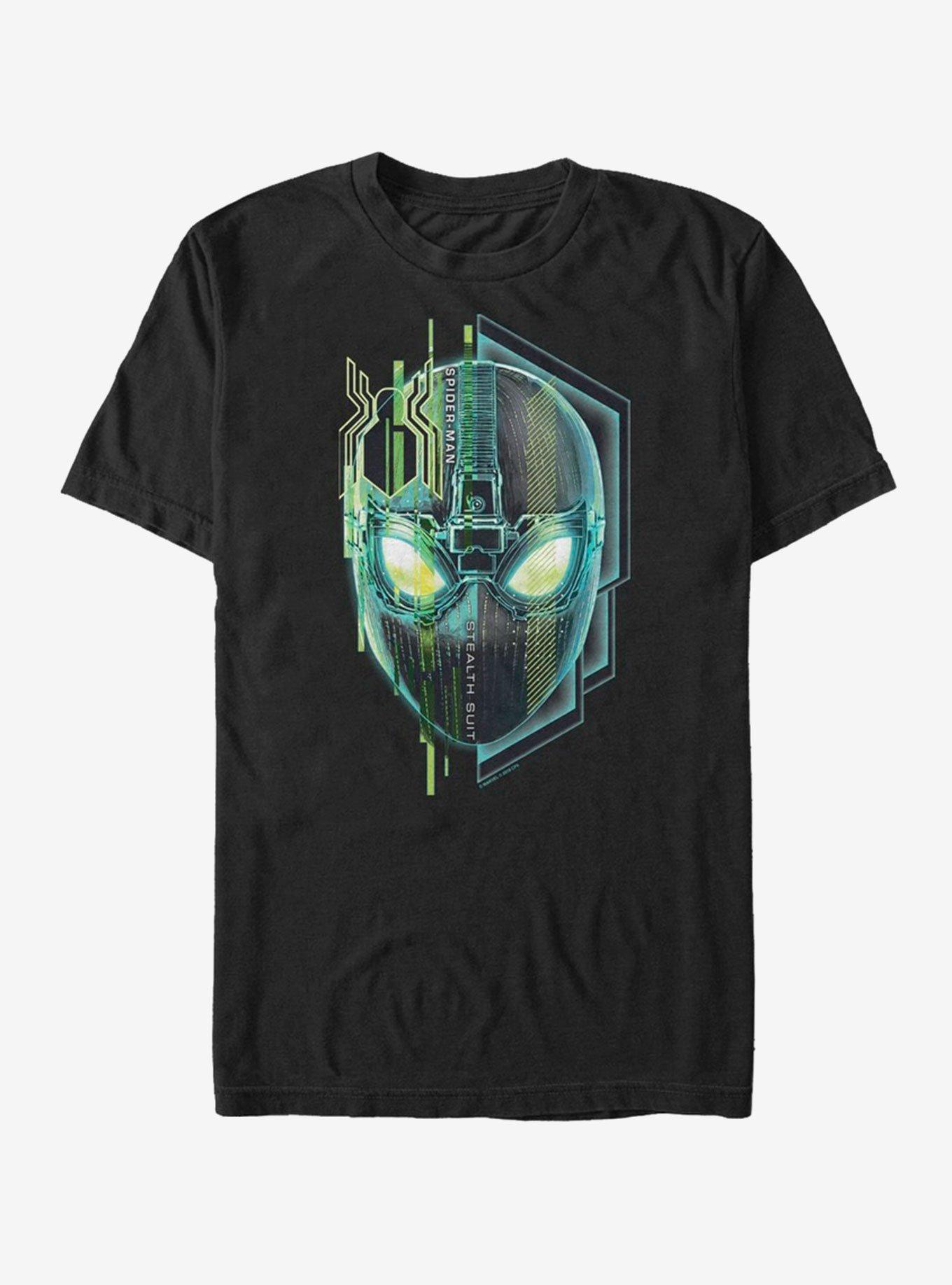 Marvel Spider-Man Far From Home Stealth Face T-Shirt, BLACK, hi-res