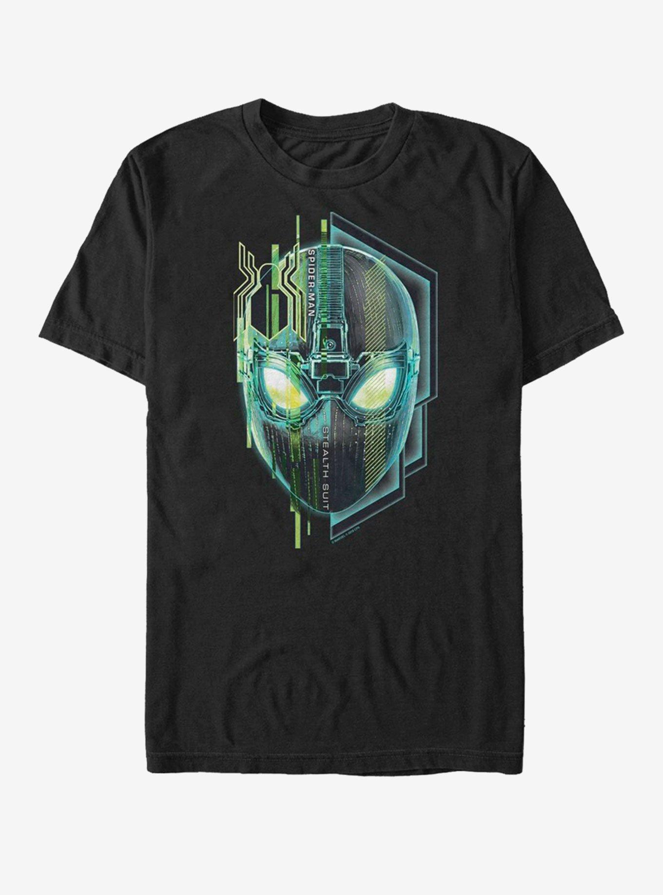 Marvel Spider-Man Far From Home Stealth Face T-Shirt, BLACK, hi-res