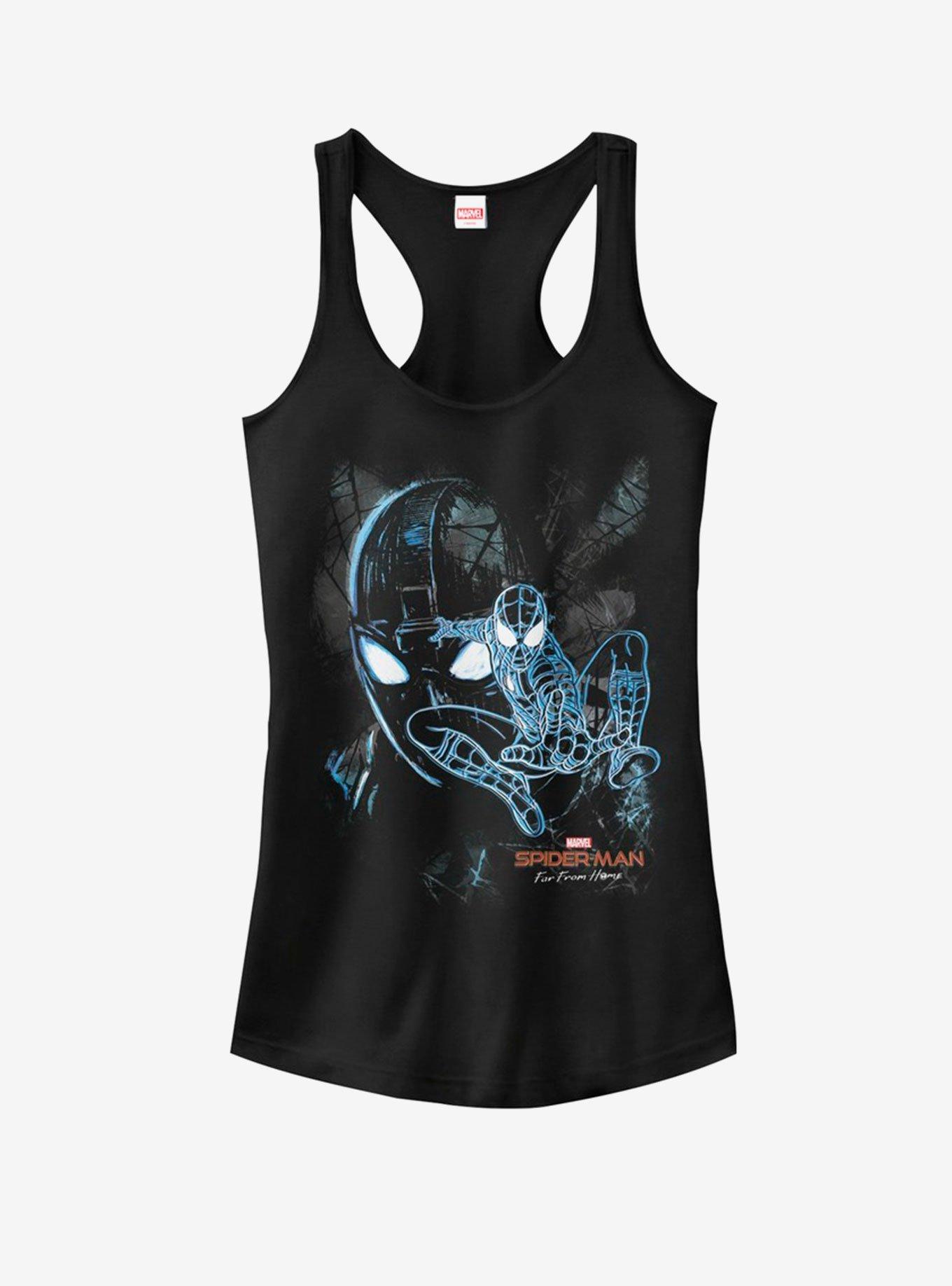Marvel Spider-Man Far From Home Spider Dark Girls Tank, BLACK, hi-res