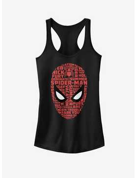 Marvel Spider-Man Far From Home Spider Word Face Girls Tank, , hi-res