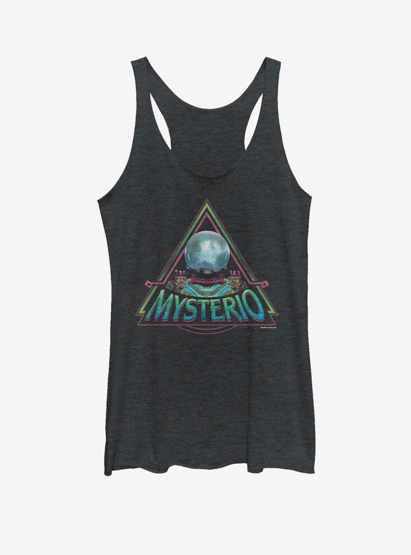Marvel Spider-Man Far From Home Mysterio Triangle Girls Tank, BLK HTR, hi-res