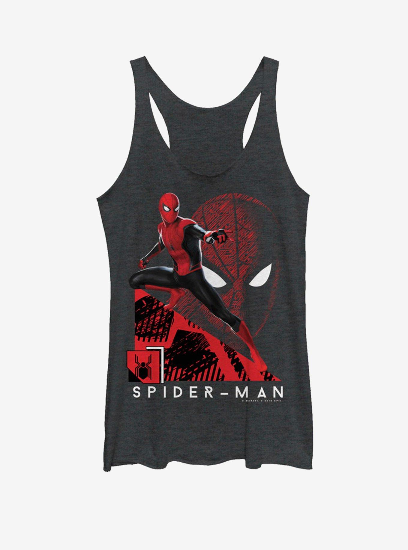 Marvel Spider-Man Far From Home Tech Spidey Girls Tank, BLK HTR, hi-res