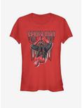 Marvel Spider-Man Far From Home Hanging Around Girls T-Shirt, RED, hi-res