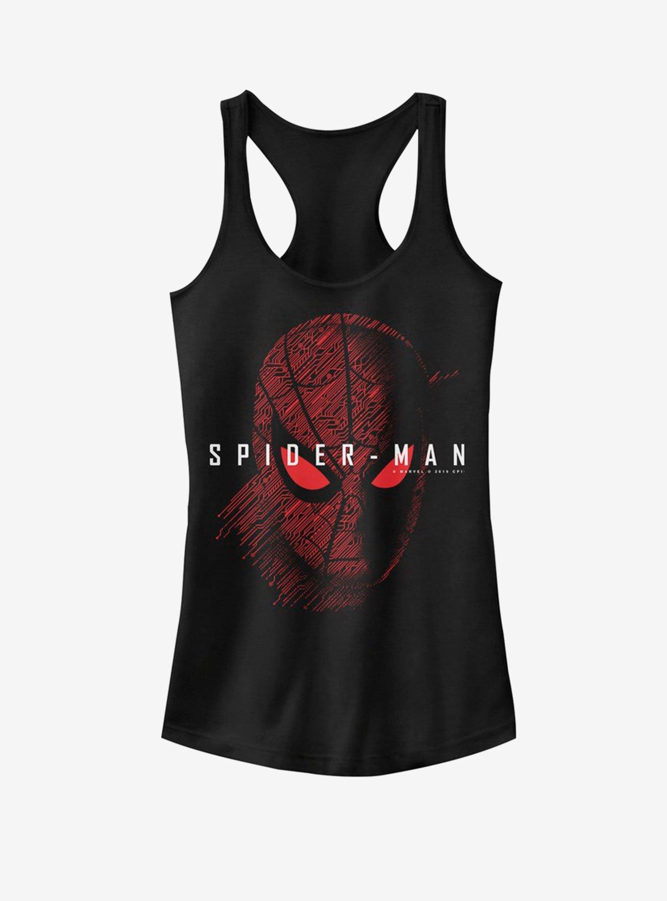 Marvel Spider-Man Far From Home Simple Tech Girls Tank, BLACK, hi-res