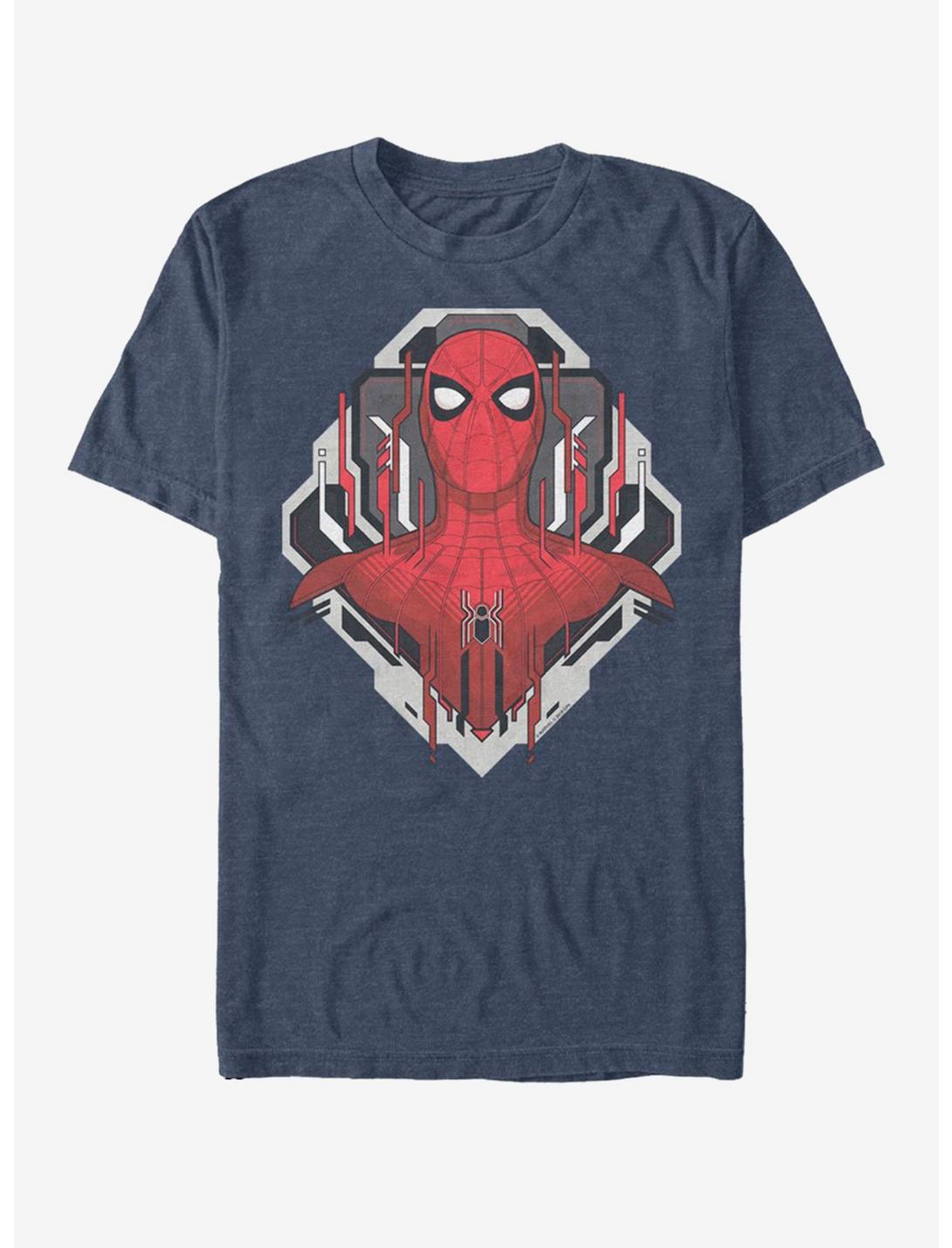 Marvel Spider-Man Far From Home Spider Tech Badge T-Shirt, NAVY HTR, hi-res
