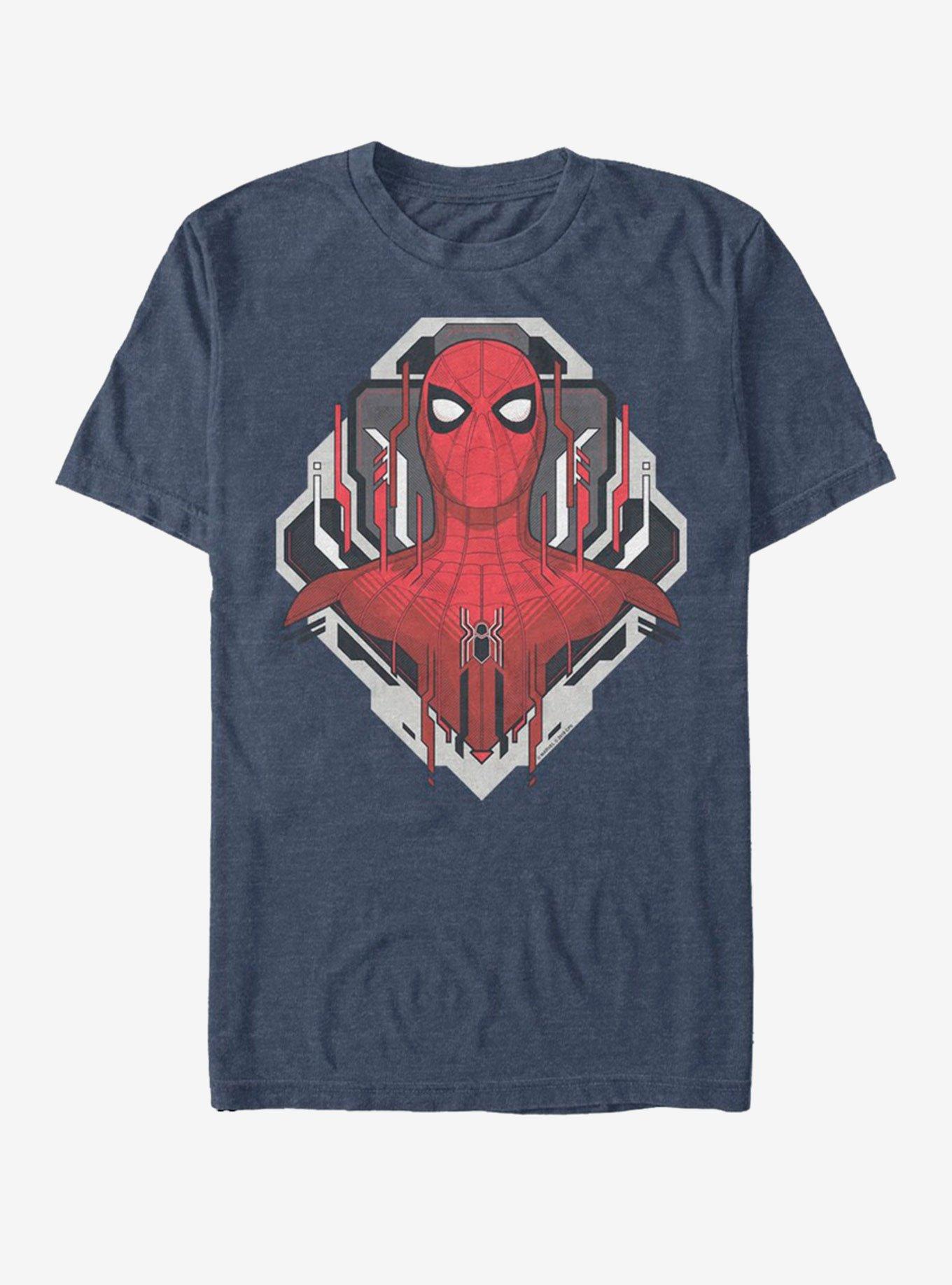 Marvel Spider-Man Far From Home Spider Tech Badge T-Shirt, NAVY HTR, hi-res