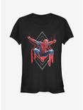 Marvel Spider-Man Far From Home Spider Jump Girls T-Shirt, BLACK, hi-res