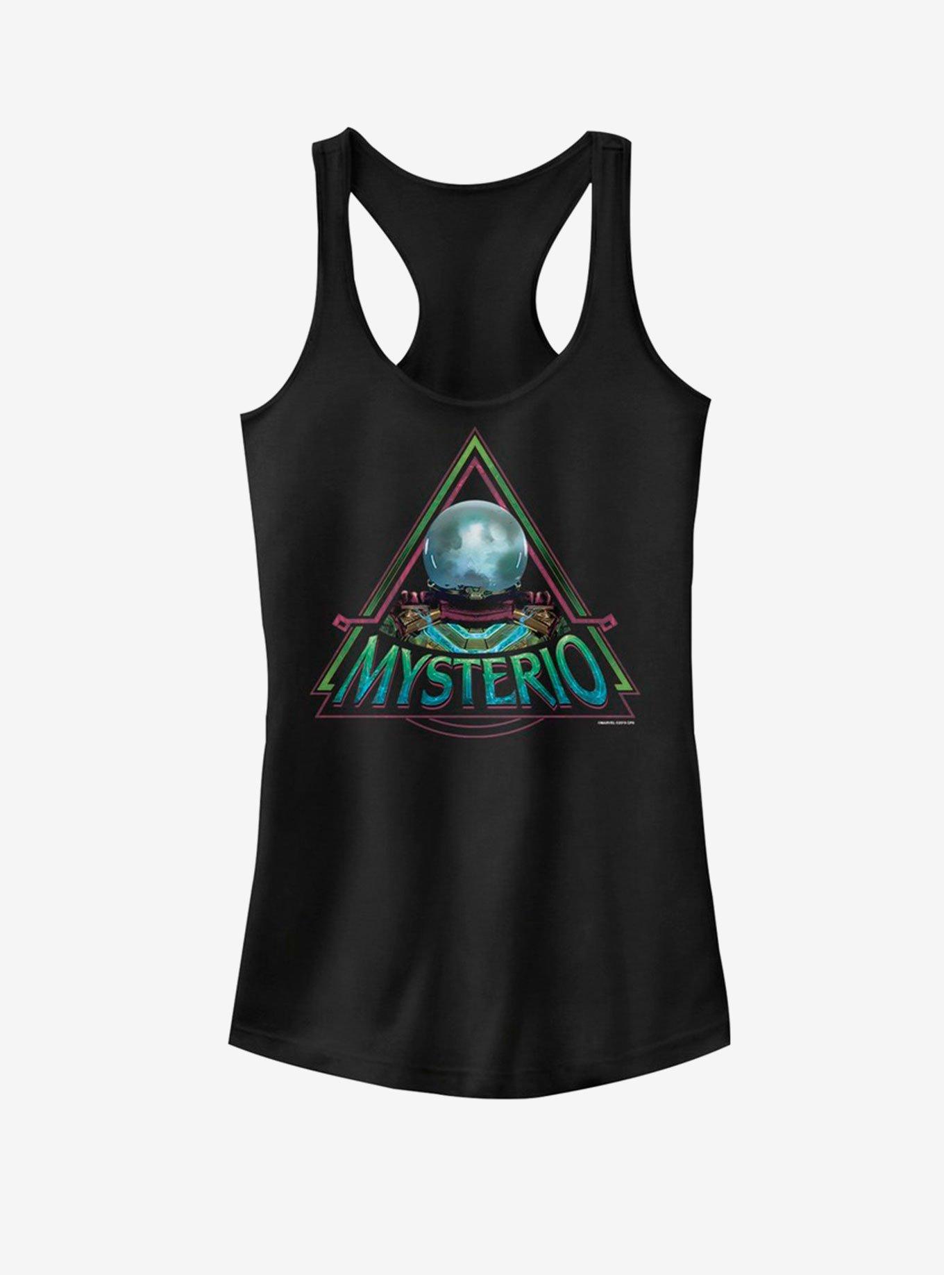 Marvel Spider-Man Far From Home Mysterio Triangle Girls Tank, BLACK, hi-res