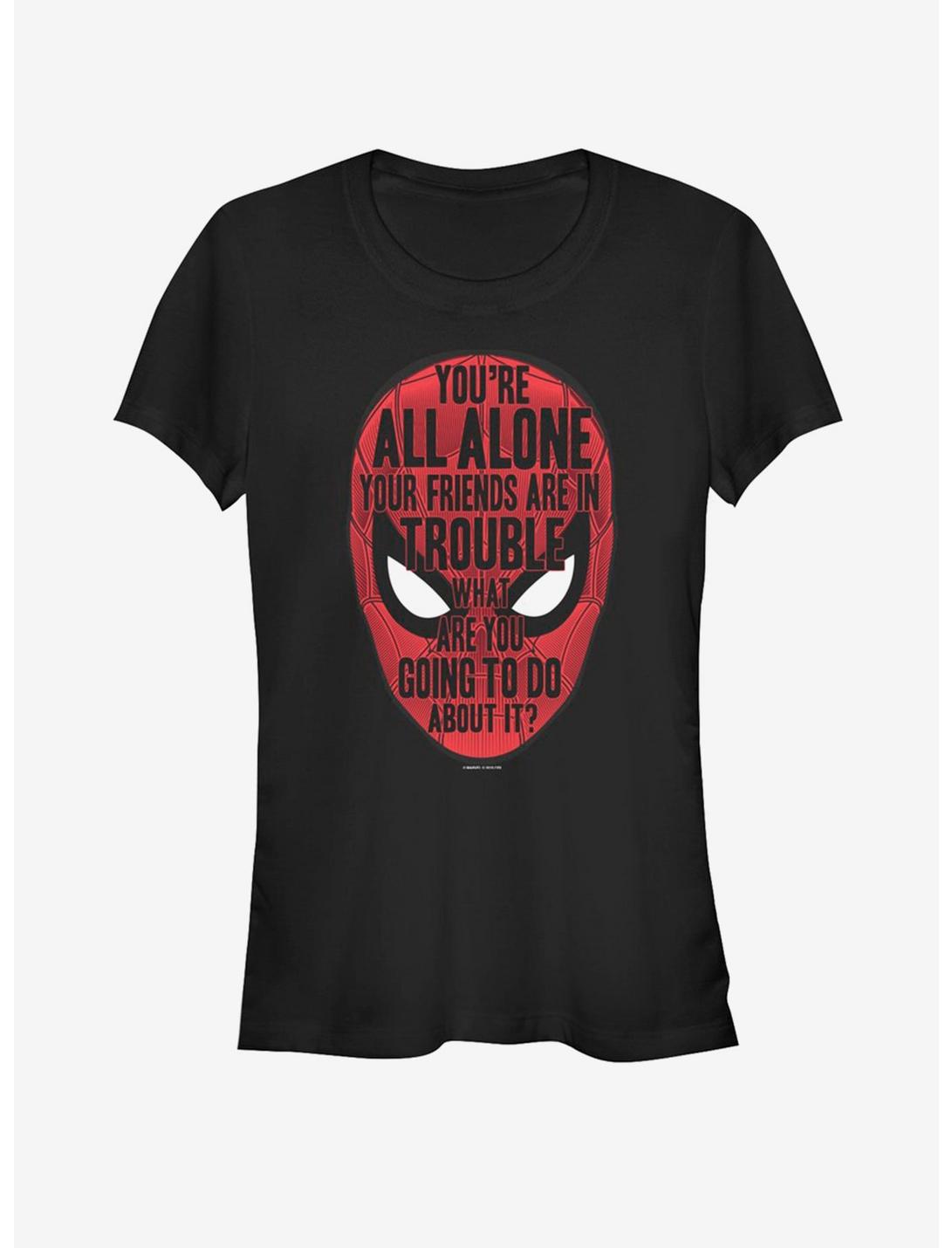 Marvel Spider-Man Far From Home Face words Girls T-Shirt, BLACK, hi-res