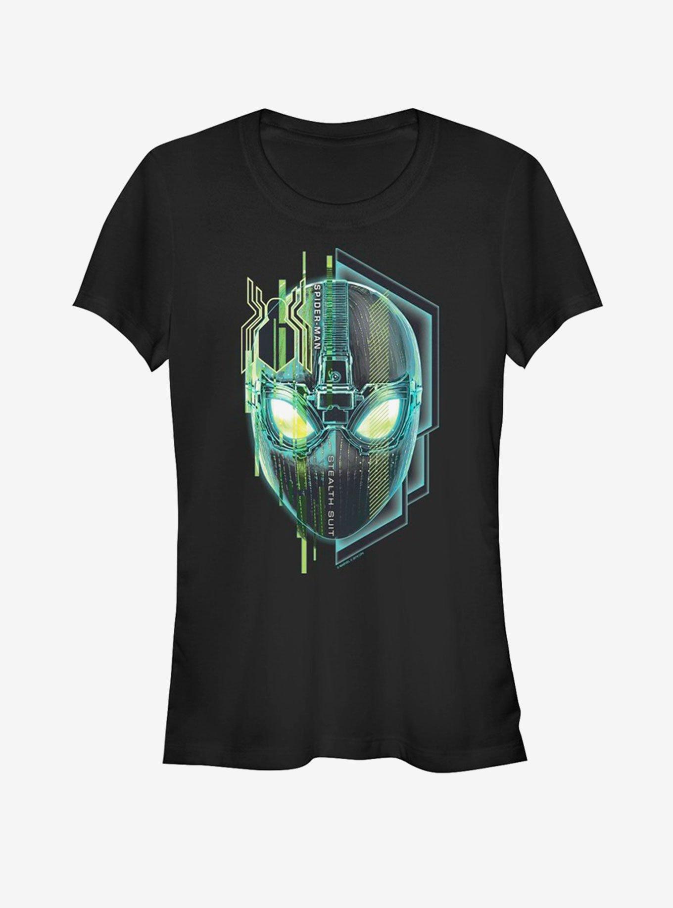 Marvel Spider-Man Far From Home Stealth Face Girls T-Shirt, BLACK, hi-res