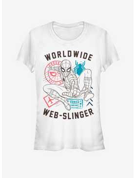 Marvel Spider-Man Far From Home World Wide Web Slinger Vintage Girls T-Shirt, , hi-res