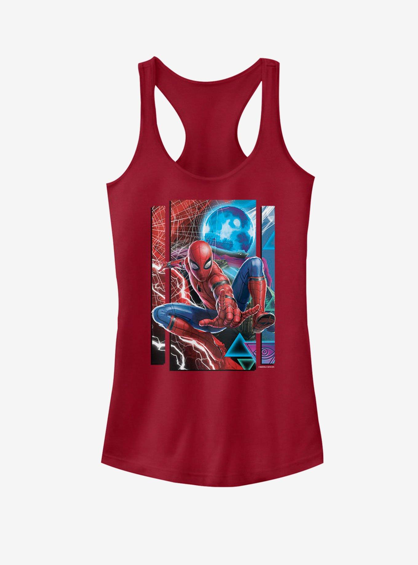 Marvel Spider-Man Far From Home Spider Mysterio Slash Girls Tank, SCARLET, hi-res