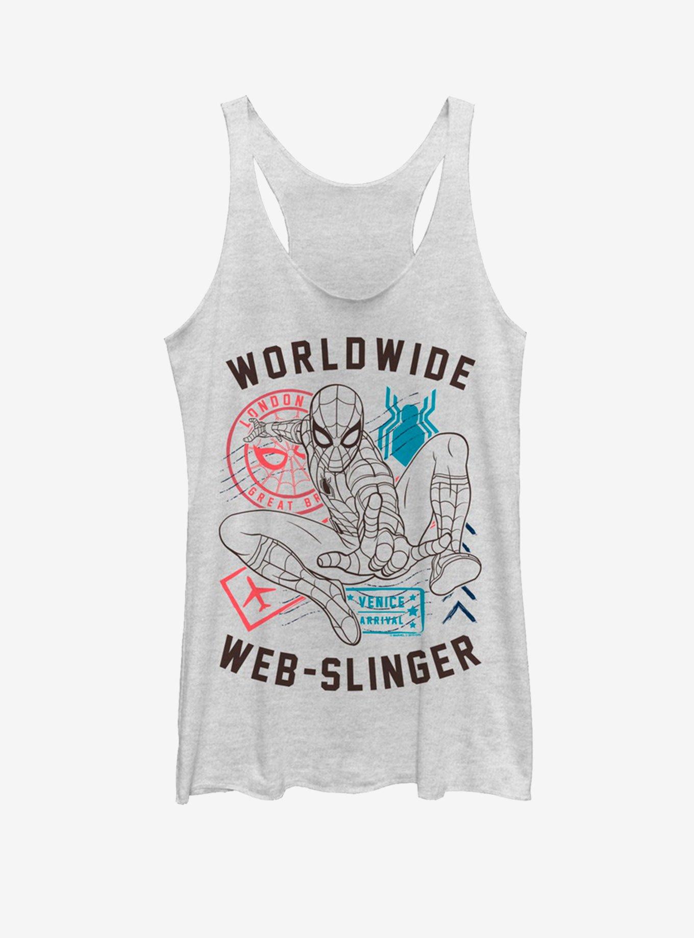 Marvel Spider-Man Far From Home World Wide Web Slinger Vintage Girls Tank, , hi-res