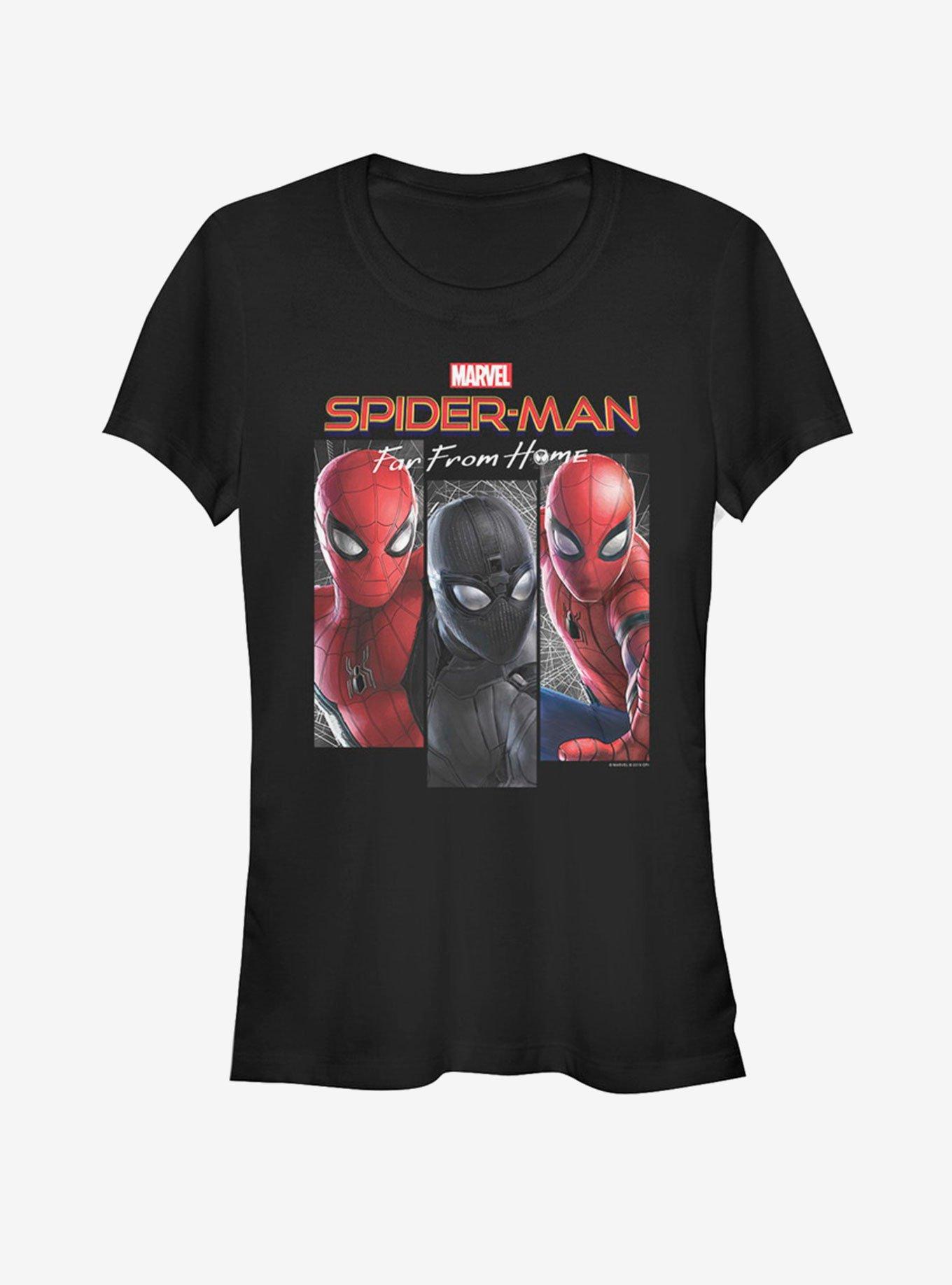 Marvel Spider-Man Far From Home Spider Panel Girls T-Shirt, BLACK, hi-res
