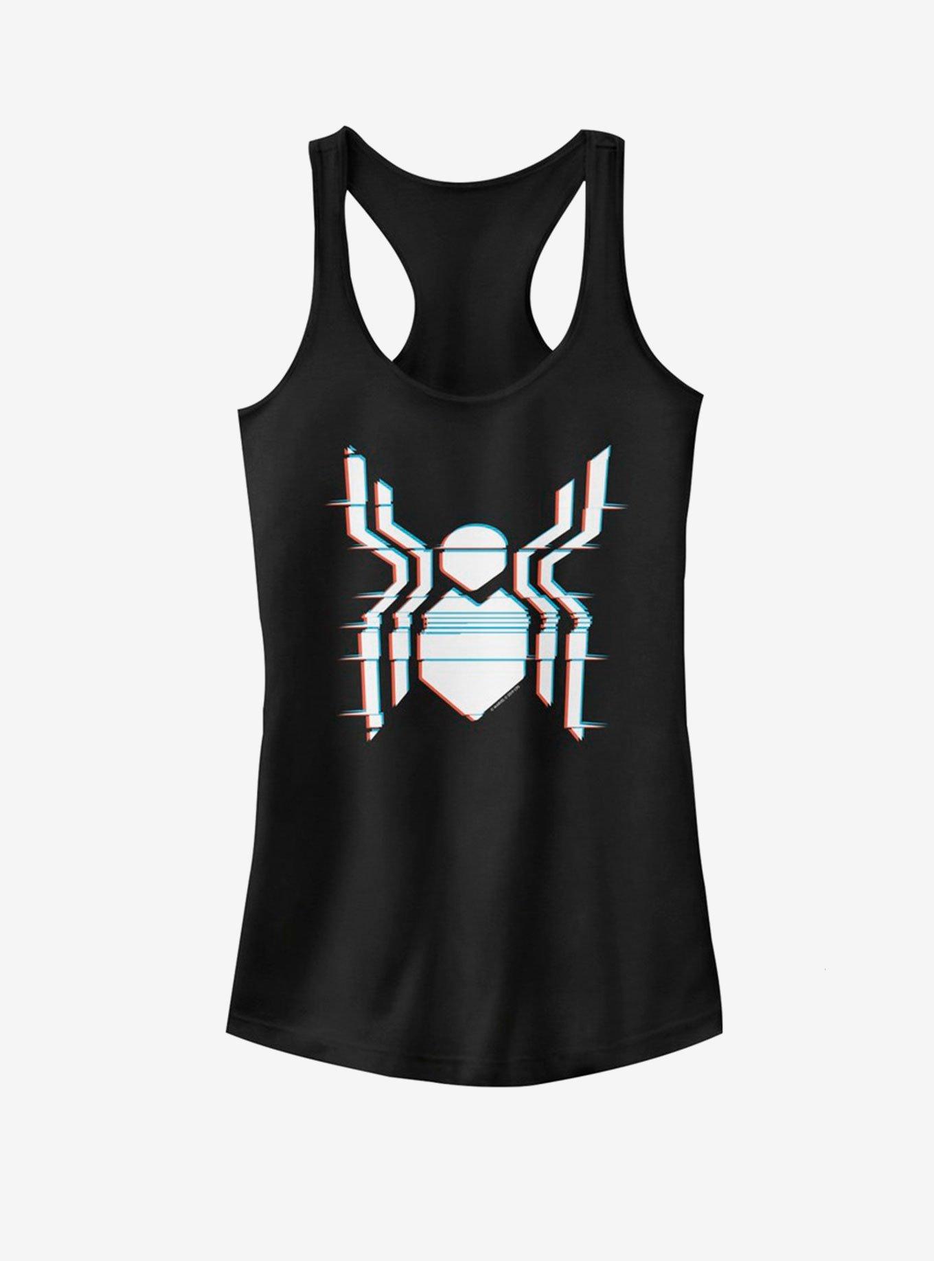 Marvel Spider-Man Far From Home Glitch Spider Logo Girls Tank, , hi-res