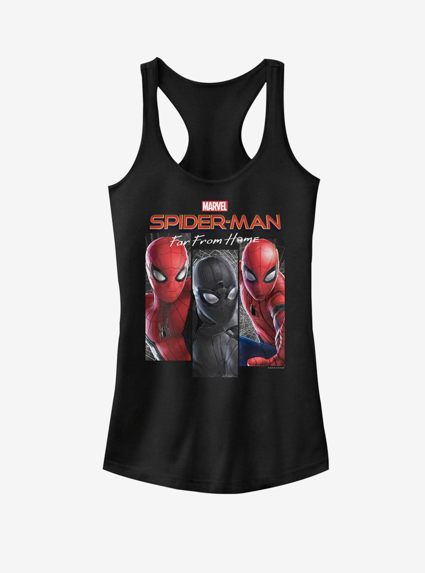 Marvel Spider-Man Far From Home Spider Panel Girls Tank, BLACK, hi-res