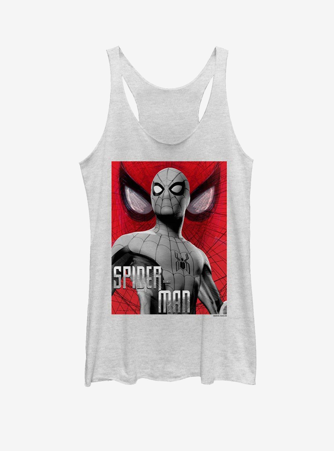 Marvel Spider-Man Far From Home Grey Spider Girls Tank, WHITE HTR, hi-res
